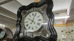 A 19th century French inlaid wall clock, COLLECT ONLY,