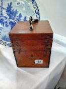 A Victorian electric shock treatment in mahogany box (completeness unknown)