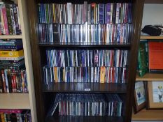 Three shelves of approximately 250 CD's.