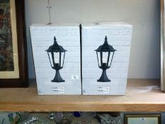 2 boxed post top lanterns