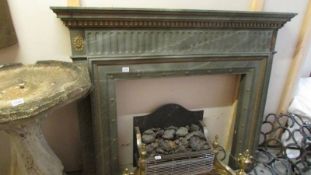 A black marble fire surround, COLLECT ONLY.
