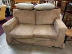 A large 2 seater light brown sofa, COLLECT ONLY