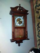 A Bentime Vienna style quartz wall clock height 64cm, COLLECT ONLY.
