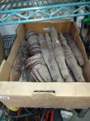 A box of 19th/20th Century chair and furniture legs. COLLECT ONLY.