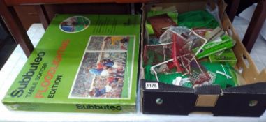 A boxed Subbuteo Flood Lighting edition (Completeness unknown) and a box of Subbuteo accessories