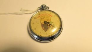 A chrome nodding Guinness toucan pocket watch, in working order.