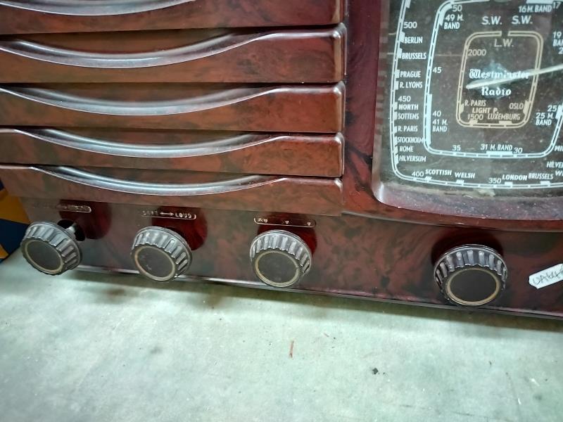 A vintage Westminster radio A/F COLLECT ONLY - Image 4 of 4