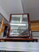 AN Edwardian mahogany toilet mirror. 58cm x Height 72cm. COLLECT ONLY.