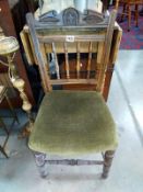 An Edwardian hall chair. (189cm x 97.5cm x 74cm high) COLLECT ONLY