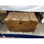 A vintage pine tool/storage box 65cm x 31cm x height 42cm, COLLECT ONLY.