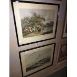 Two vintage stag hunting prints. 57cm x 47cm. COLLECT ONLY