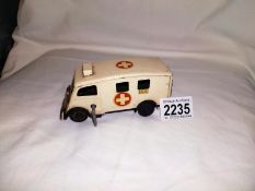 A Triang Minic tin plate clockwork ambulance