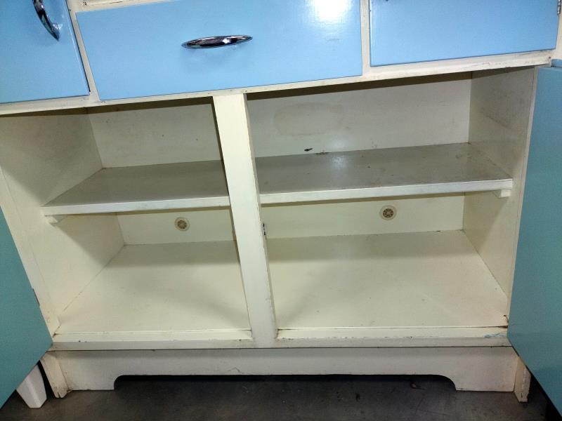 A 1950's kitchen unit. 91cm x 42 x height 155cm COLLECT ONLY. - Image 2 of 3