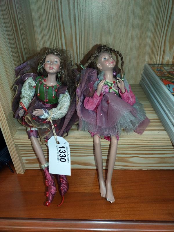Two dolls in the form of fairies, 1970's.