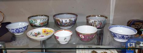 A collection of Chinese pottery bowls