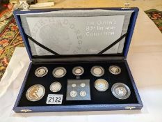 The Queens 80th birthday collection, a celebration silver proof coin set