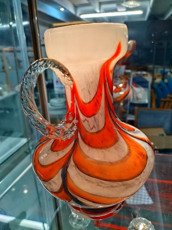 A 1970's Murano glass jug by Carlo Moretti. Height 23.5cm - Image 2 of 2