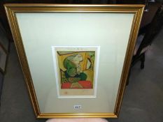 A framed and glazed signed Picasso print, Portrait de Femme. (No provenance)