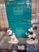 Two boxed Disney WDCC Party Love figures, signed Mickey and Minnie