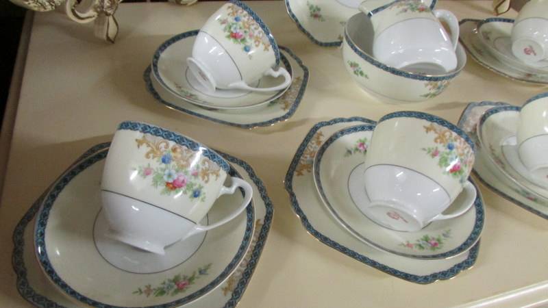 A Noritake fine egg shell china tea set, dated 1896-1921, 19 pieces, COLLECT ONLY. - Image 2 of 2