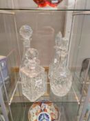 Four cut glass decanters. COLLECT ONLY.