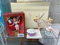 Three boxed Lenox Tinkerbell figures including Tinks birthday wish.
