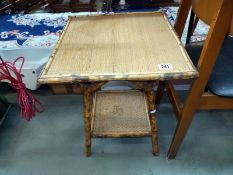 A 1930's bamboo tea table. COLLECT ONLY.