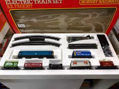 A boxed vintage Hornby R785 B.R Freight electric train set.