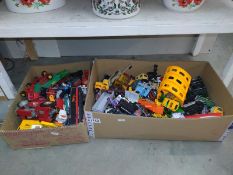 Two boxes of mixed Diecast, including Matchbox, Corgi, Hot Wheels etc.