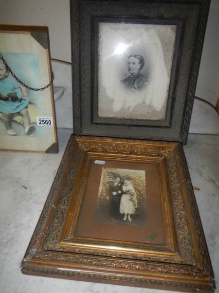Five vintage framed portrait photographs, COLLECT ONLY. - Image 2 of 2