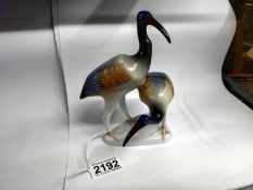 A Hungarian porcelain figure group of birds. COLLECT ONLY.