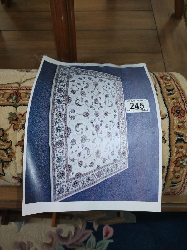 A large beige patterned/ Persian rug. Length 2.28cm x 1.60cm. COLLECT ONLY. - Image 4 of 5