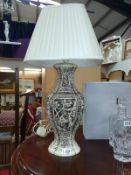 A vintage Northlight productions Ltd Pudsey Yorks England table lamp. Height 60cm including shade.