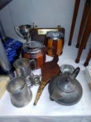 A box of miscellaneous including ice boxes & metalware etc.