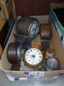 A quantity of old clocks for parts or repairs etc