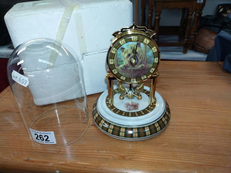 A boxed Yorkshire Terrier themed anniversary clock. (Unused) COLLECT ONLY. - Image 2 of 3