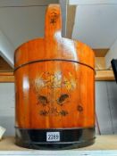 Large Chinese Wooden bucket D39cm, Height 61cm. COLLECT ONLY.