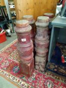 Four snooker table legs. Height 76cm. COLLECT ONLY.