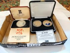 D Day 60th anniversary 925 commemorative in case with sand from Normandy beach limited edition