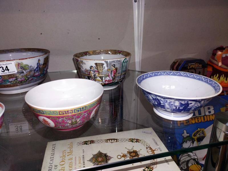 A collection of Chinese pottery bowls - Image 3 of 3