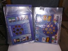 A Euro 2002 football set of 16 Benham First Day Covers and Euro coin presentation sets.