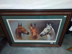 A framed and glazed picture, 'We Three Kings' by S.L Crawford. 87 cm x 61cm