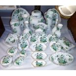 Crown Staffordshire 'Kowloon' bone china vases, ginger jar, trinkets pots etc.