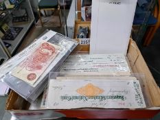 A selection of banknotes including Canada, Jamaica, South Africa etc.