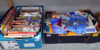 2 large boxes of football annuals & large quantity of 1970's programmes