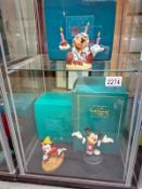 Three boxed Disney WDCC figures, Symphony hour, Mickey and the beanstalk, Mickey's birthday party
