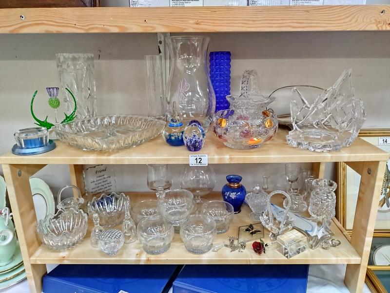 A quantity of glass etc. including paperweights. COLLECT ONLY.