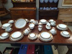 A Sango China Japan Newport Pattern dinner set. COLLECT ONLY.