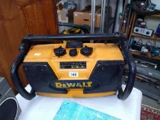 A Dewalt worksite radio. COLLECT ONLY.