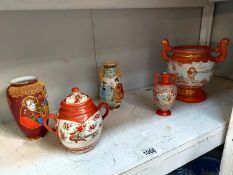 A collection of Satsuma and other pottery. 1 A/F
